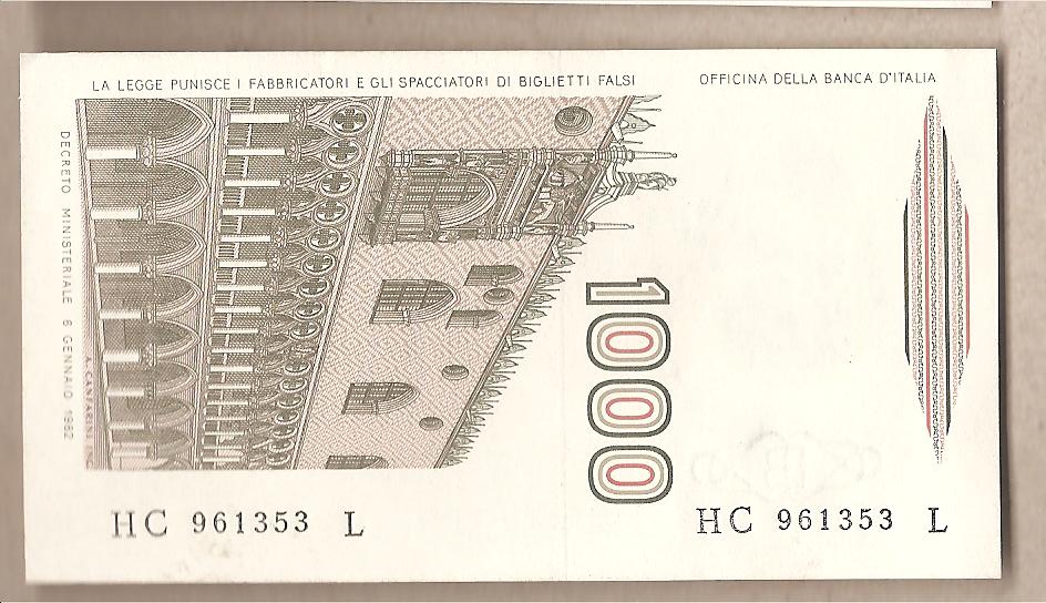 42597 - Italia - banconota non circolata FdS da 1000    Marco Polo  Lettera C - 1984