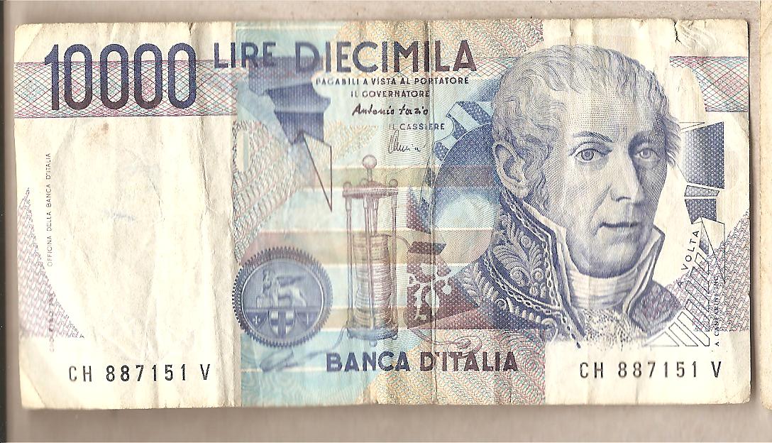 42631 - Italia - banconota circolata da  10.000  Volta  - 1997