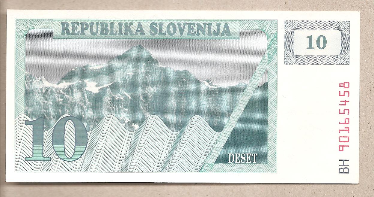 42640 - Slovenia - banconota non circolata FdS da 10 Talleri - 1990