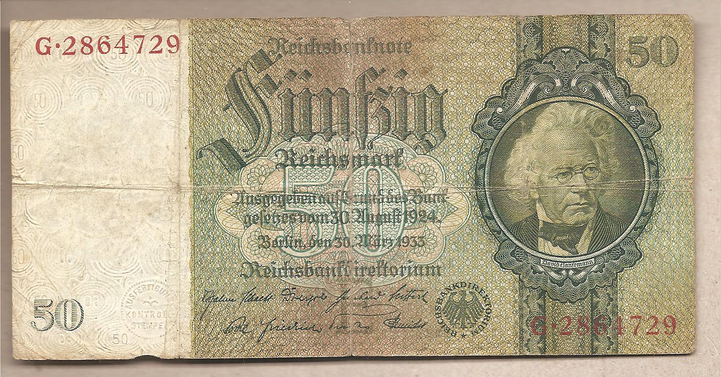 43093 - Germania - banconota circolata da 50 Marchi P-182a/1 - 1933