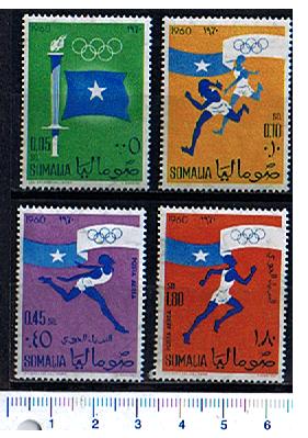 43234 - SOMALIA	1960-1239 - Yvert n 4/5+A5/6 *  Giochi Olimpici di Roma - 4 valori serie completa nuova