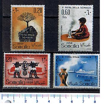 43296 - SOMALIA	1959-1236 - Yvert n 272/73+A79/80 *  5^ Fiera della Somalia - 4 valori serie completa nuova