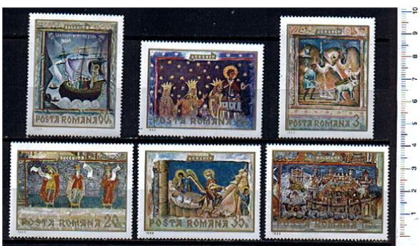 43668 - ROMANIA	1969-2497/502  Affreschi diversi - 6 valori serie completa nuova - Yvert n 2497/2502