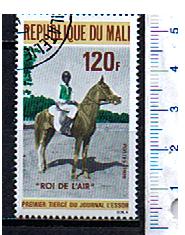 43995 - MALI  1976-516  Cavallo da corsa: Roi de l Air-  1 valore serie completa timbrata .