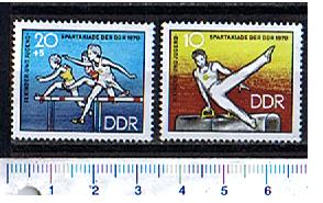 44033 - D.D.R. 1970- Yvert n 1273-74 *  III^ Giochi sportivi infanzia e giovent  - 2 valori serie completa nuova senza colla