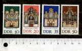 44162 - D.D.R.	1976-Yvert 1790-93	Organi di Silbermann -  4 valori serie completa nuova