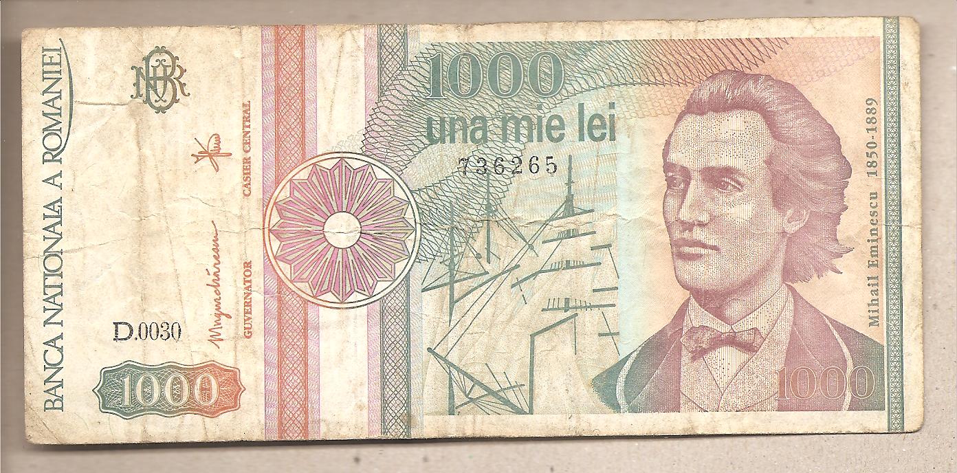 44480 - Romania - banconota circolata da 1000 Lei P-101 Aa.2 - 1991