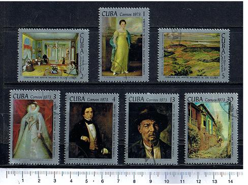 45586 - CUBA 1973-2648- Yvert 1690/96 * Dipinti famosi del Museo Santiago di Cuba - 6 valori serie completa timbrata