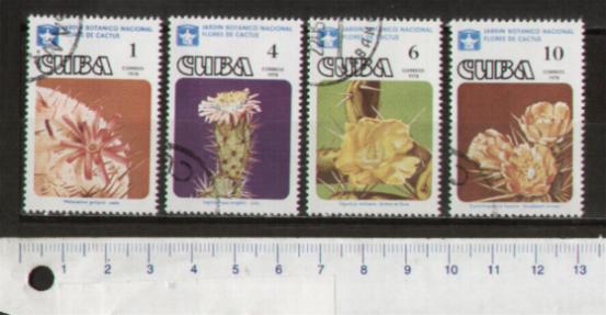 45807 - CUBA S-212 *   Fiori di Cactus -  serietta da 4 valori timbrati