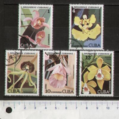 45820 - CUBA S-214 *   Orchidee diverse -   serietta da 5 valori timbrati