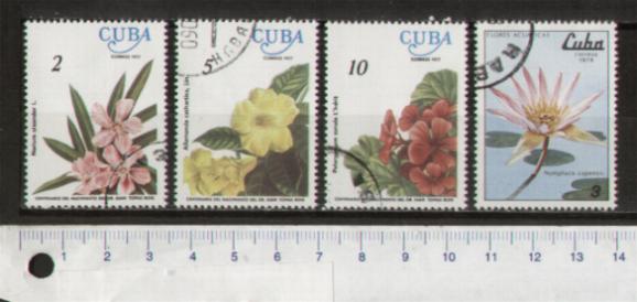 45829 - CUBA S-215 *    Fiori diversi 2^ serie -    serietta da 4 valori timbrati