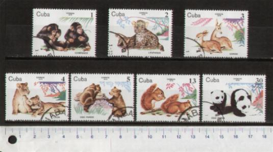 45832 - CUBA S-216 *    Animali diversi -    serietta da 7 valori timbrati