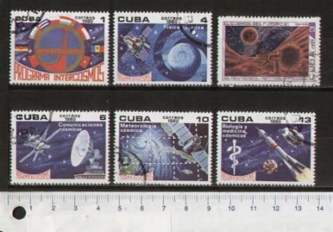45898 - CUBA S-227 *  Programma spaziale Intercosmos -  seriette da 5 valori timbrati