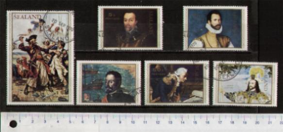 46021 - SEALAND	1970-1270 *	Corsari e Pirati famosi - nei dipinti   - 6 valori serie completa timbrata