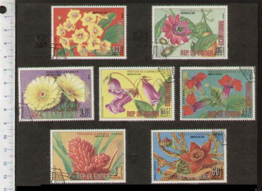 46059 - GUINEA Equatoriale	1976-3677- Yvert  *  Protezione Natura Fiori soggetti diversi - 7 valori serie completa timbrata