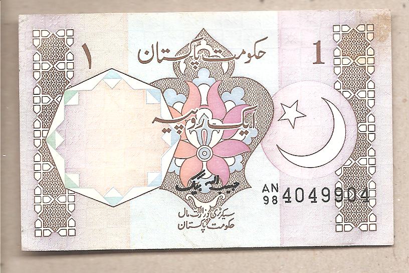 46086 - Pakistan - banconota circolata da 1 Rupia P-27b - 1983