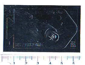 46584 - RAS AL KHAIMA 1972-642d * 	Progetto orbitale Soyuz 11 e Salyut impresso su silver foil  - 1 valore non dentellato completo nuovo ** MNH