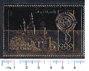 46591 - RAS AL KHAIMA 1972-740a * 	Medaglie d Oro a Monaco impresso su gold foil  - 1 valore dentellato completo nuovo ** MNH