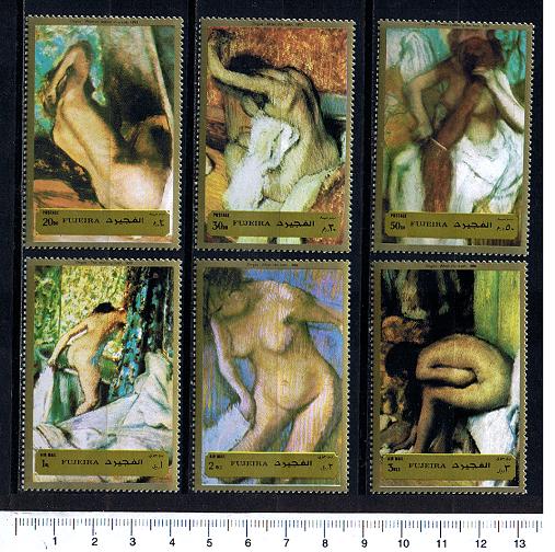 47939 -  FUJEIRA, Anno 1972-M1265-70 *  Le donne dipinte da Degas - 6 valori serie completa nuova