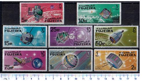 48423 - FUJEIRA, Anno 1966-76-82 *  Esplorazioni spaziali soggetti diversi  - 8 valori dentellati serie completa nuova senza colla