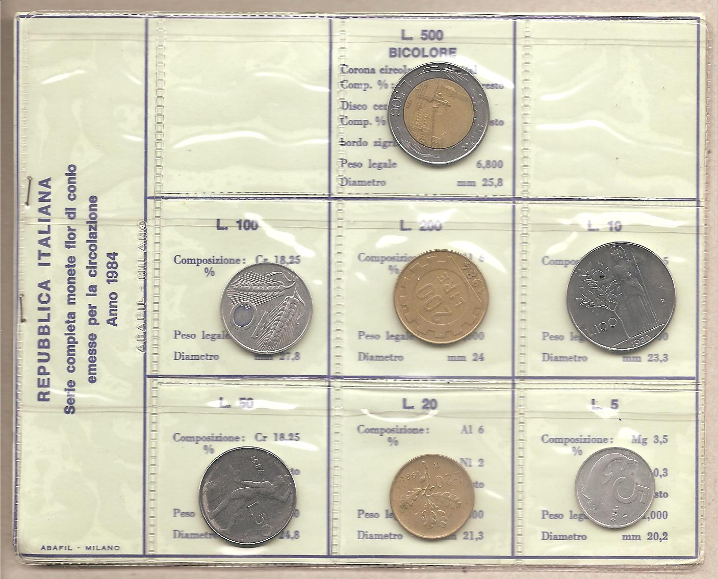 48456 - Italia - Serie Annuale in Confezione FDC 7 monete - 1984