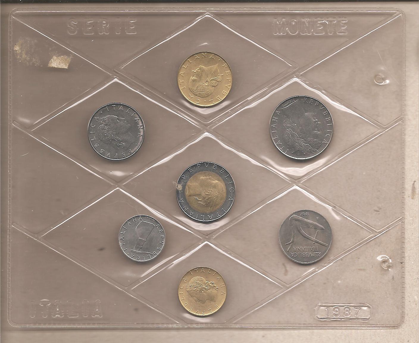 48457 - Italia - Serie Annuale in Confezione FDC 7 monete - 1987