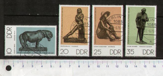 49426 - D.D.R. 1976-LS 58 Sculture nel Museo di Berlino - 4 valori timbrati
