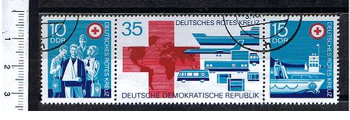 49437 -  D.D.R. 1973-LS 1475/1477  Croce Rossa Tedesca - 3 valori serie completa timbrata