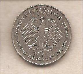 49673 - Germania - moneta circolata da 2 Marchi Strauss - 1992 Zecca G