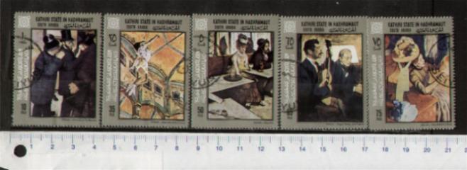 50108 - KATHIRI	1967-S-083 * OFFERTA PER RIVENDITORI - Dipinti di Edgar Degas - 10 seriette uguali da 5 valori timbrati - Yvert # 194-98 - Foto parziale