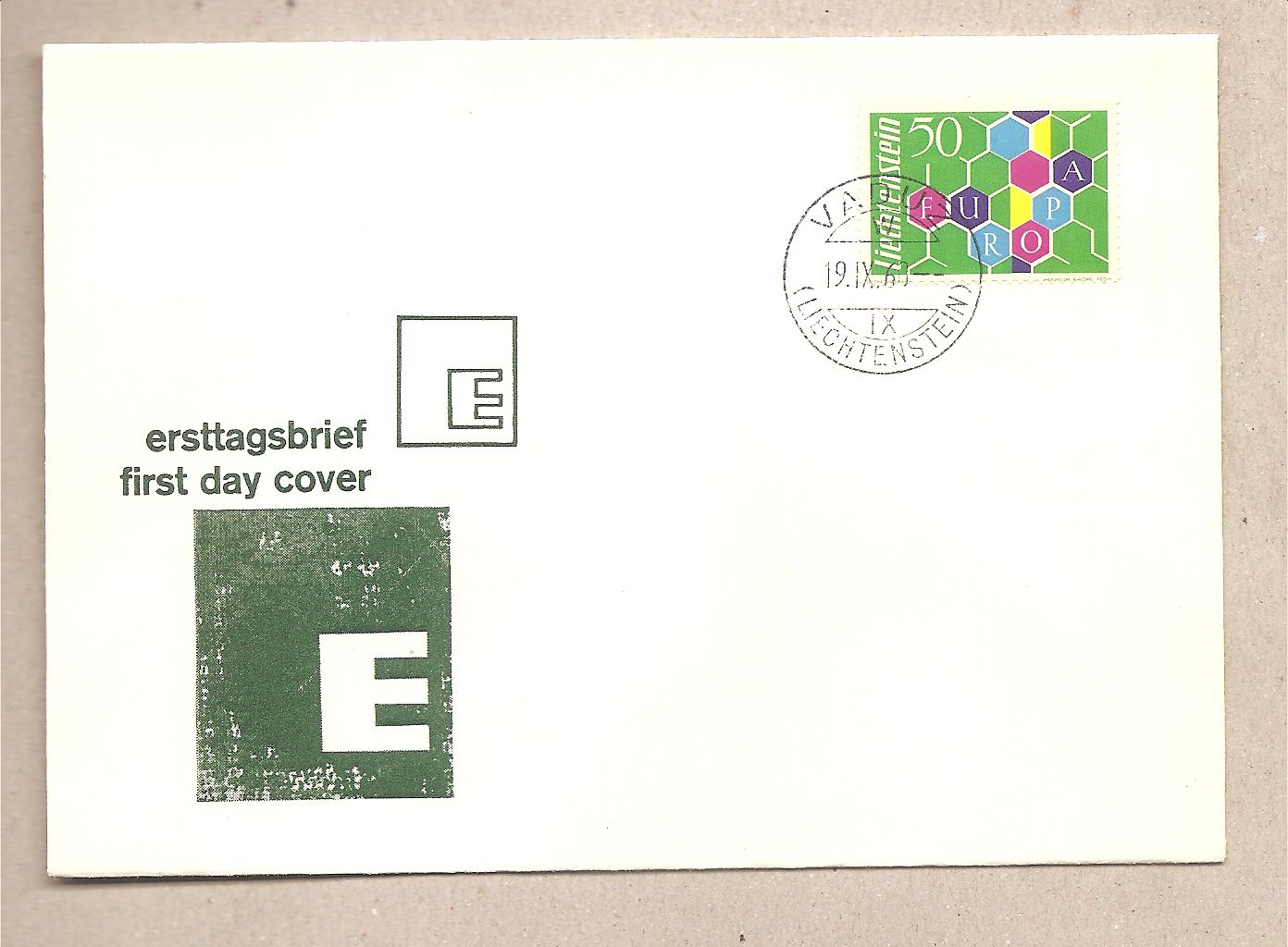 50224 - Liechtenstein - busta FDC con serie completa: Europa  - 1960 * G