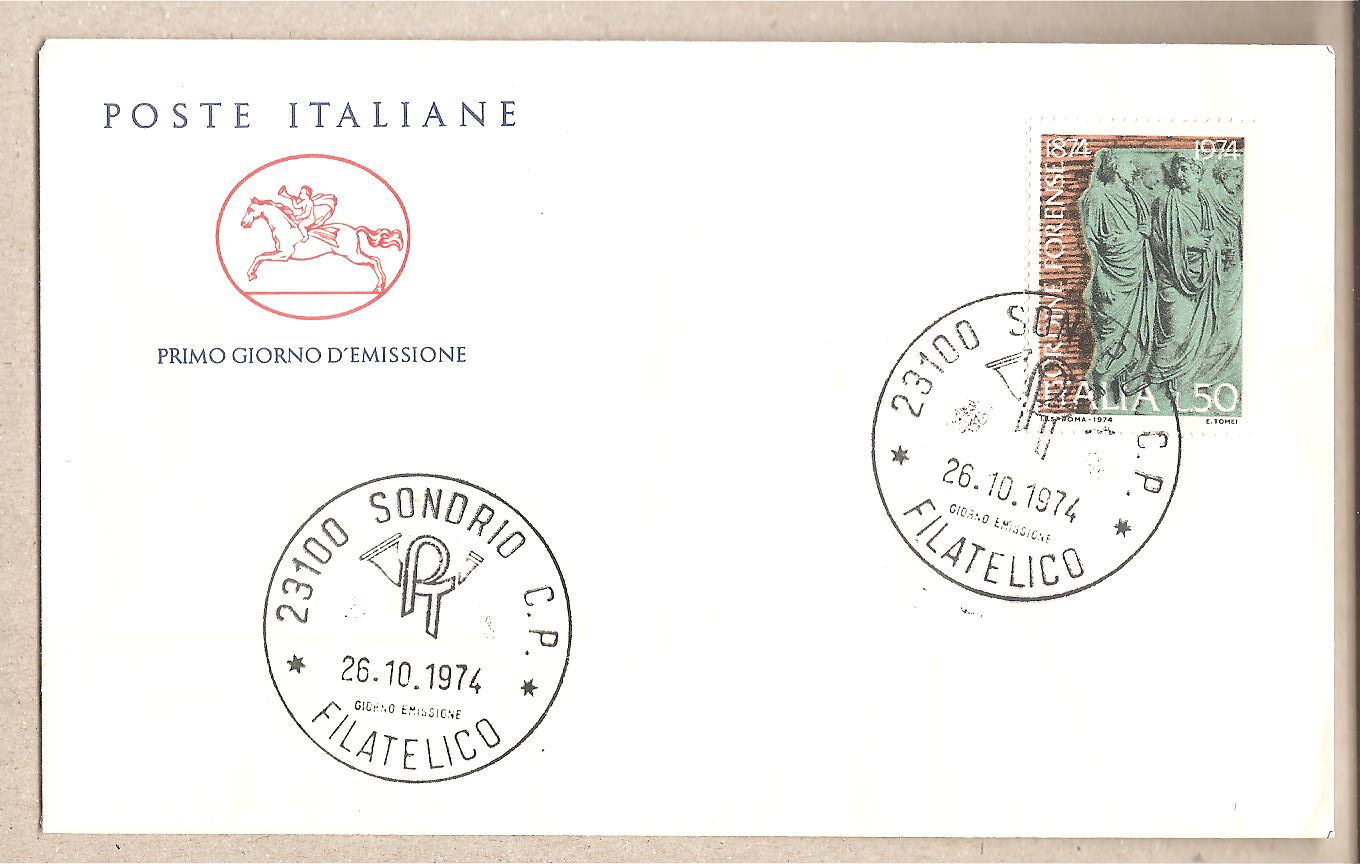 50242 - Italia - busta FDC con serie completa:Centenario dell Ordine Forense - 1974 * G
