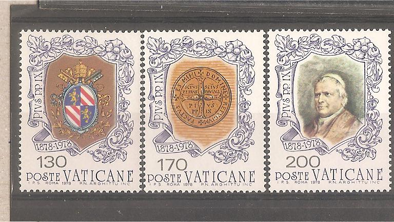 50365 - Vaticano - serie completa nuova: Centenario della morte di Pio IX - 1978 * G