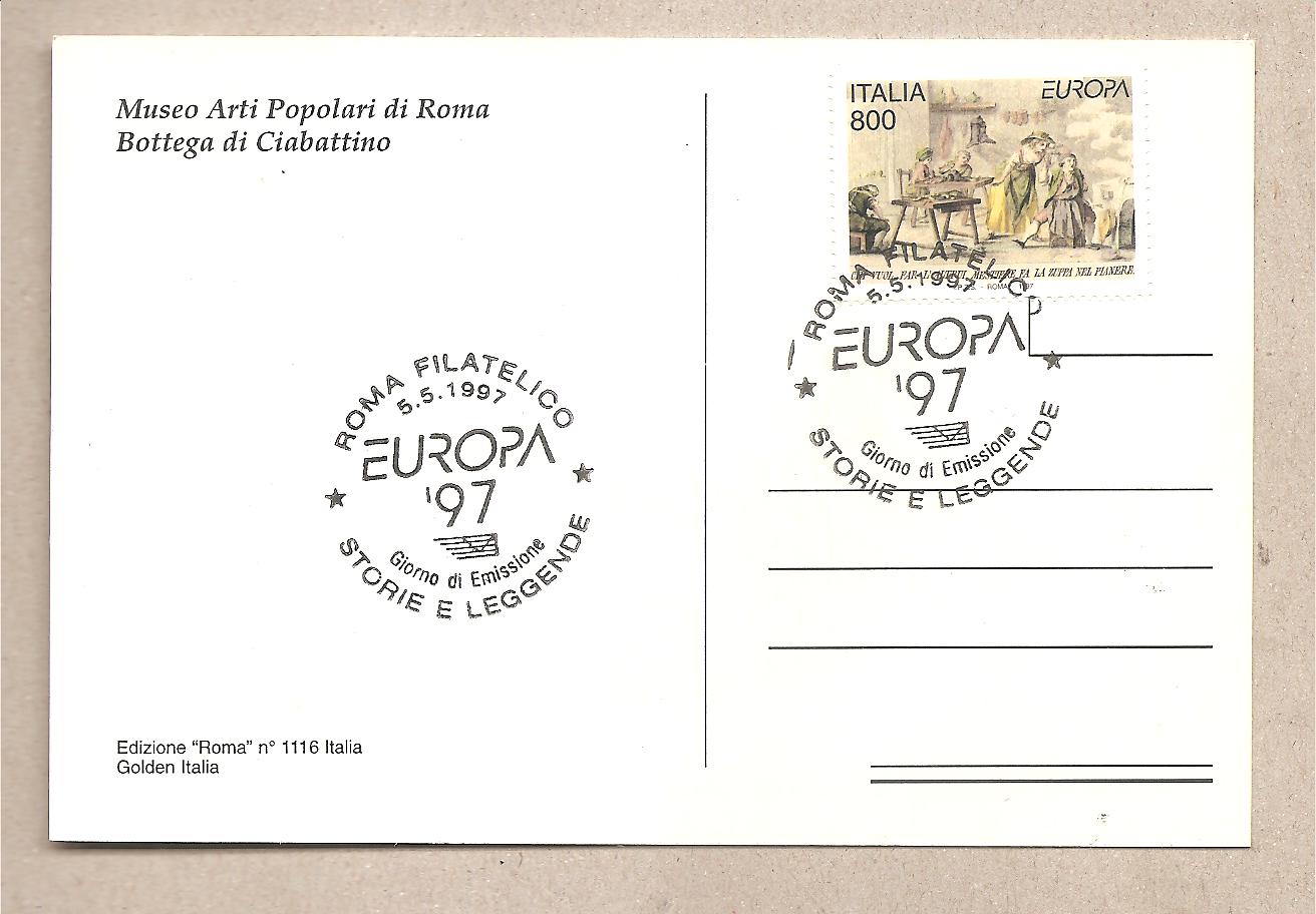 50403 - Italia - cartolina Maximum FDC con annullo speciale: Europa  - 1997 * G