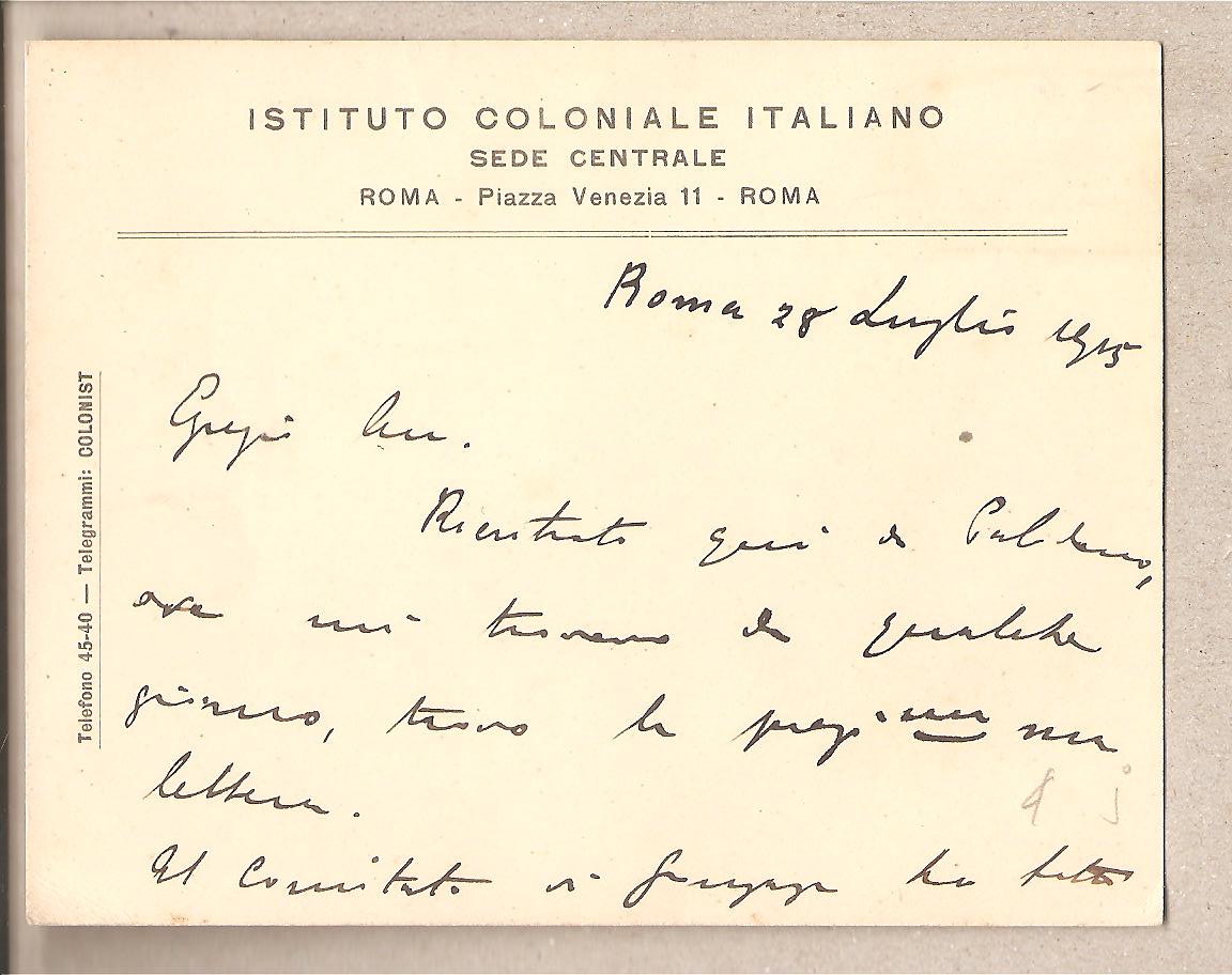 50404 - Italia - Istituto Coloniale Italiano - 28/07/1915 * G