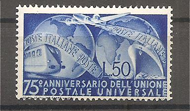 50446 - Italia - serie completa nuova: 75° Anniversario dell UPU - 1949 * G