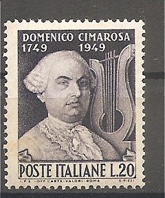 50462 - Italia - serie completa nuova: Bicentenario della nascita di Domenico Cimarosa - 1949 * G