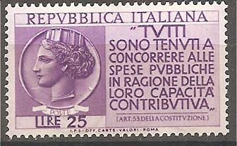 50487 - Italia - serie completa nuova: Propaganda per la denuncia dei redditi - 1954 * G