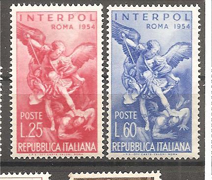 50492 - Italia - serie completa nuova: 23 assemblea generale dell Interpol - 1954 * G