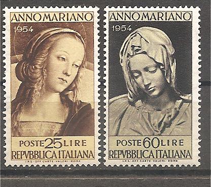 50494 - Italia - serie completa nuova: Anno Mariano - 1954 * G