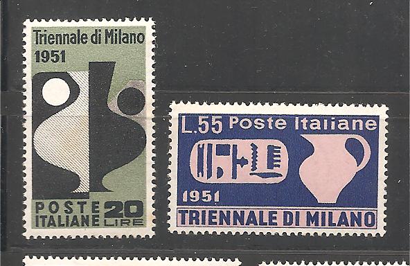 50534 - Italia - serie completa nuova: 9° Triennale di Milano - 1951 * G