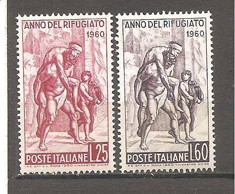 50587 - Italia - serie completa nuova MNH: Anno mondiale del rifugiato - 1960 * G