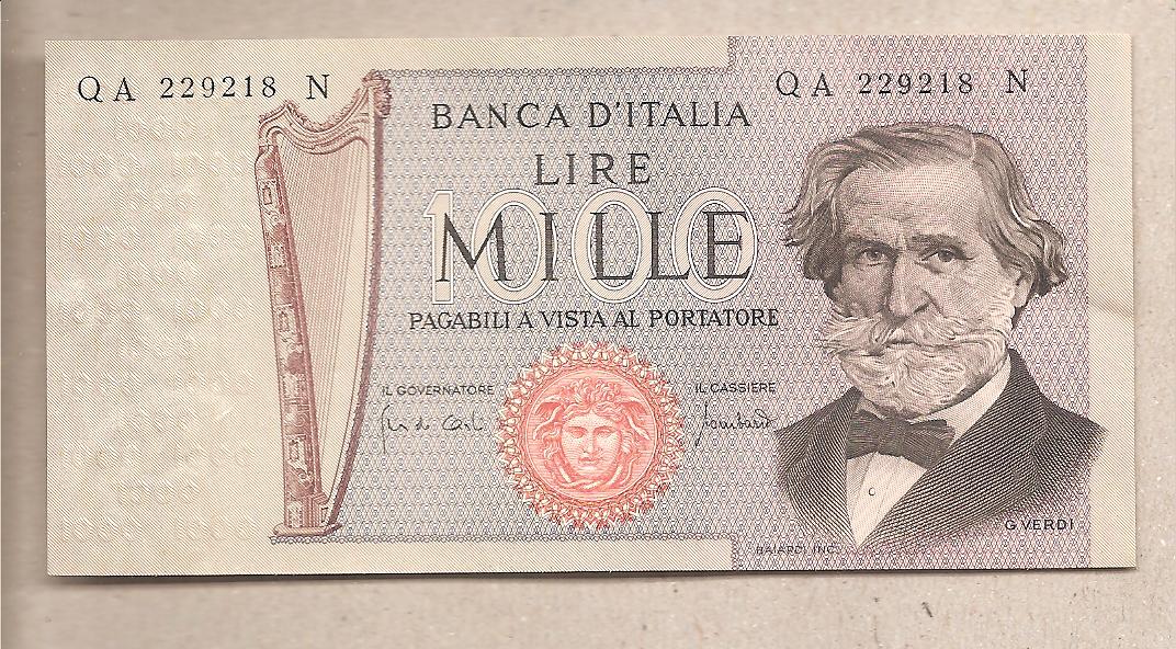 50602 - Italia - banconota non circolata SPL da 1000 Lire  Verdi II Tipo  P-101a - 1969