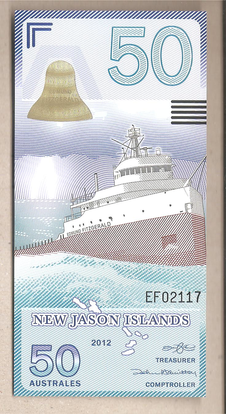 50679 - New Jason Islands - banconota non circolata FDS di fantasia da 50 Australes - 2012