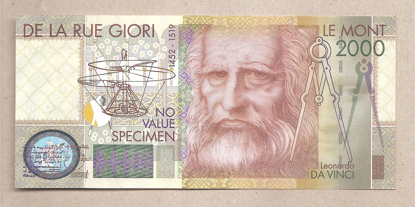 50697 - Italia - banconota non circolata FdS  De La Rue Giori   - 2000