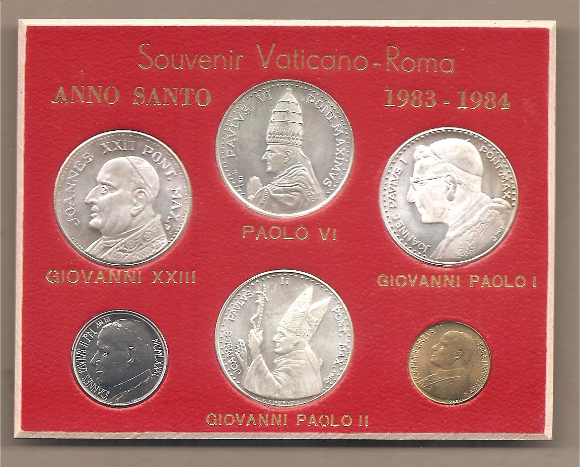 50705 - Vaticano - Anno Santo 1983-1984 - Carnet Souvenir con 4 Medaglie e 2 Monete