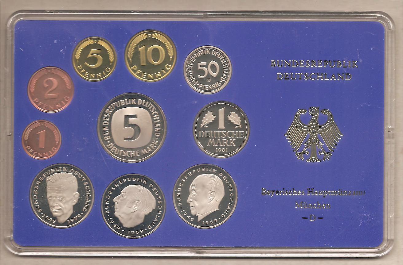 50717 - Germania Occidentale - proof set  Zecca D Monaco - 1981