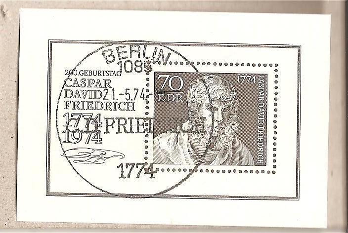 50786 - DDR - foglietto FDC Michel Block 40: The 200th Anniversary of the Birth of Caspar David Friedrich - 1974 * G