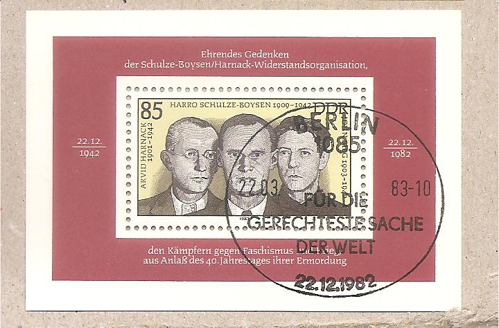 50811 - DDR - foglietto FDC con annullo speciale Michel Block 70: The Resistance Movement - 1983 *G