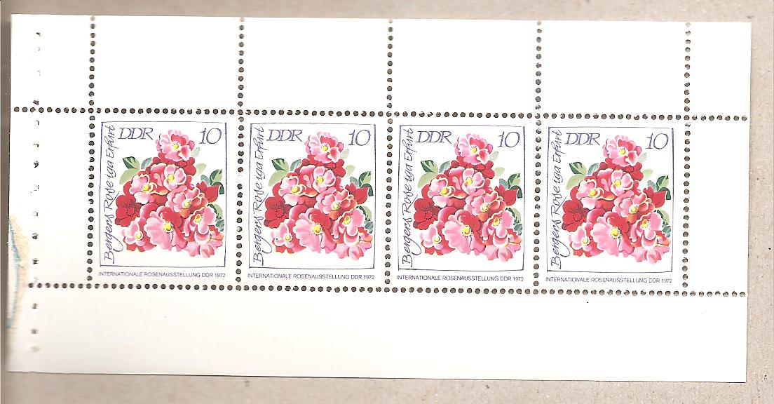 50824 - DDR - minifoglio nuovo Michel H-Blatt 14: Esposizione internazionale delle rose - Edizione piccola - 1972 *G